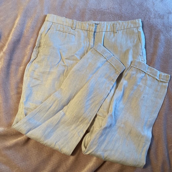 Cream Linen Pants - Picture 1 of 4